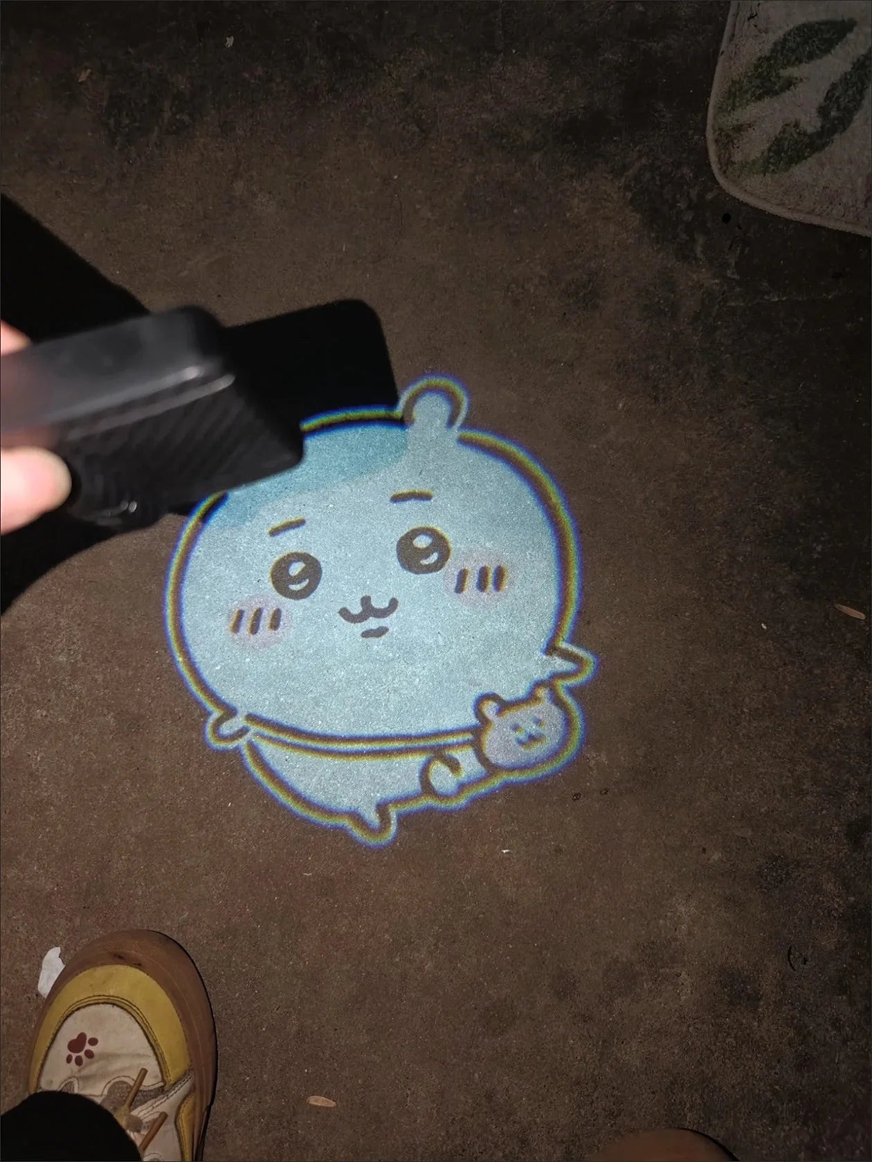 Cartoon Cute Chiikawa Welcome Light Car Door Projector Lamps Hd Ambient Light Induction Open the Door Projection