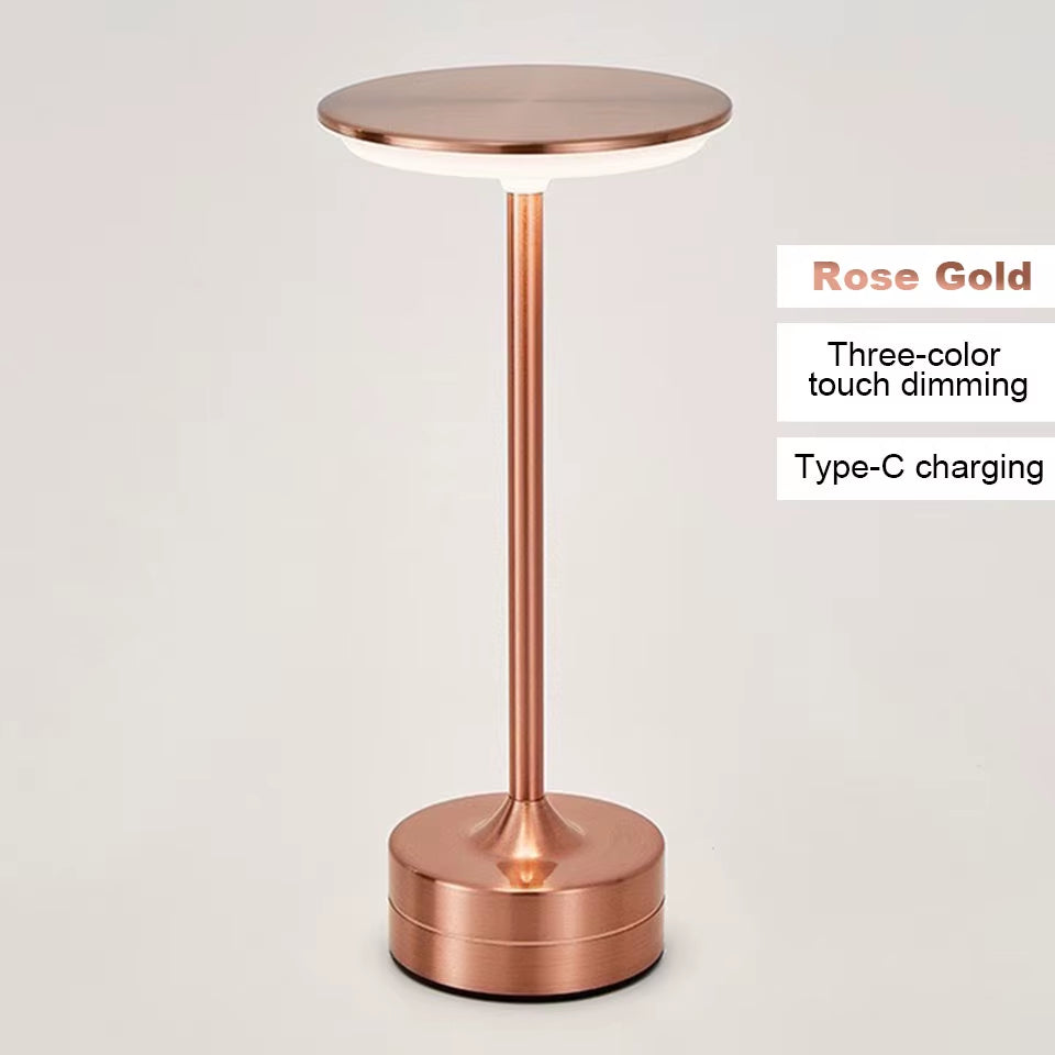 LED Table Lamp Touch Sensor Night Light USB Rechargeable Portable Bedroom Night Light Wireless Reading Lamp Restaurant Hotel Bar