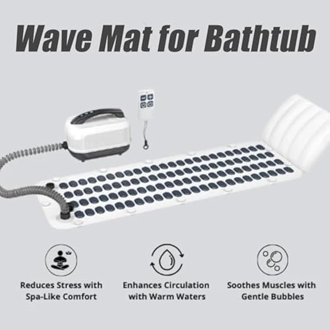 Electric Bubble Massage Mat – Relaxing Home Spa with Remote Control