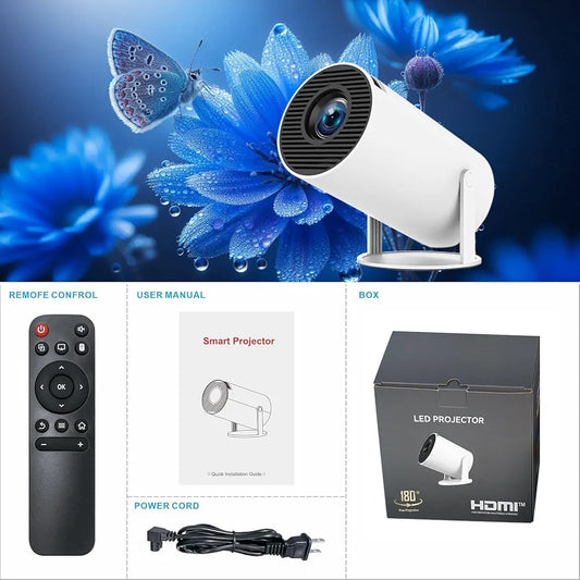 HY300 Pro 4K Projector – Portable Android WiFi Mini Home Cinema