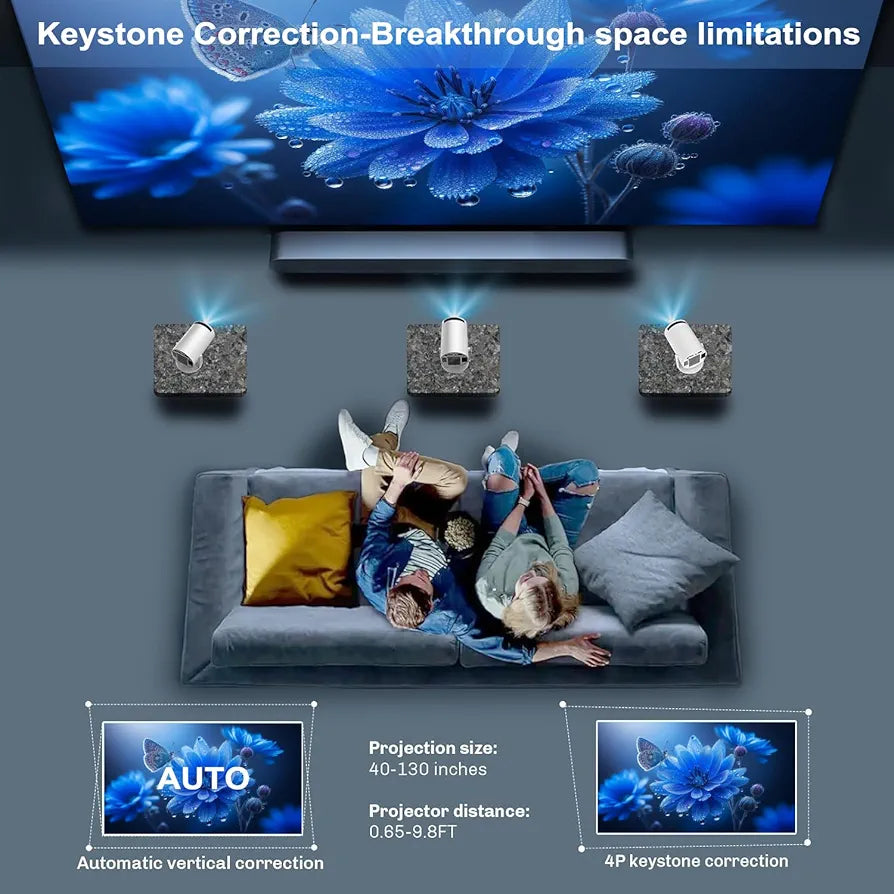 HY300 Pro 4K Projector – Portable Android WiFi Mini Home Cinema