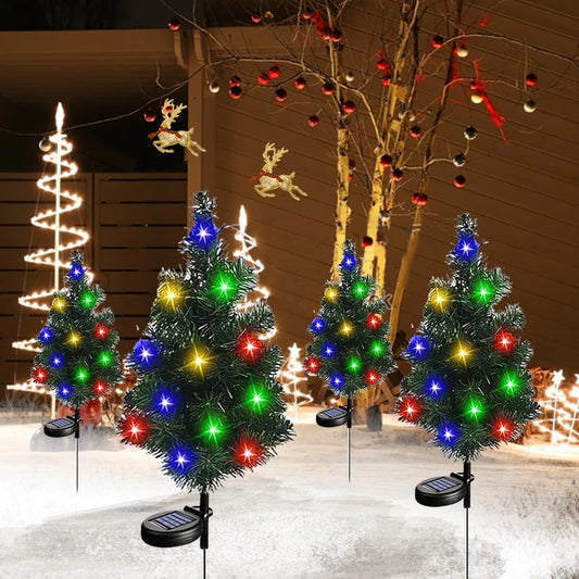 Solar LED Christmas Tree Lights – Waterproof Outdoor Garden Decor