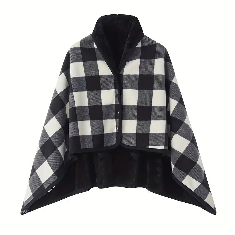 Wearable Flannel Blanket – Soft Shawl for Office & Lazy Days