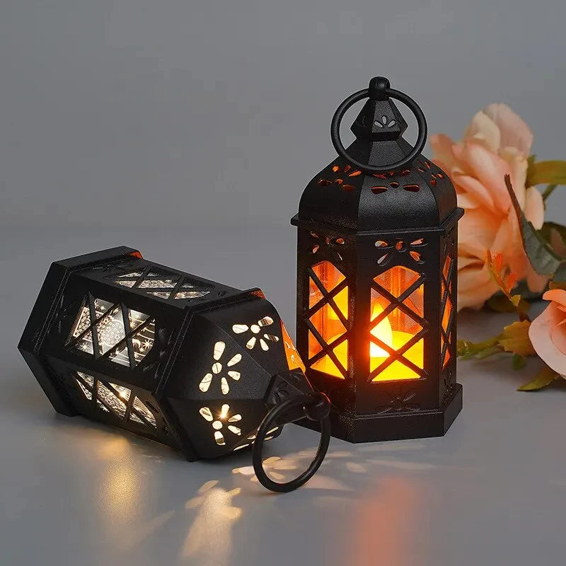 Retro Hexagonal LED Lamp – Cozy Wind-Candle Glow for Home & Gifts🕯️✨