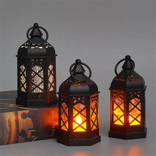 Retro Hexagonal LED Lamp – Cozy Wind-Candle Glow for Home & Gifts🕯️✨