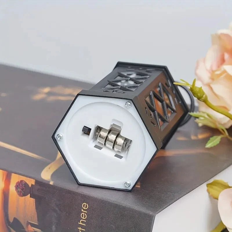 Retro Hexagonal LED Lamp – Cozy Wind-Candle Glow for Home & Gifts🕯️✨