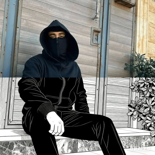 Ninja-Style Winter Jacket – Windproof & Warm Winter Wear for Running & Cycling