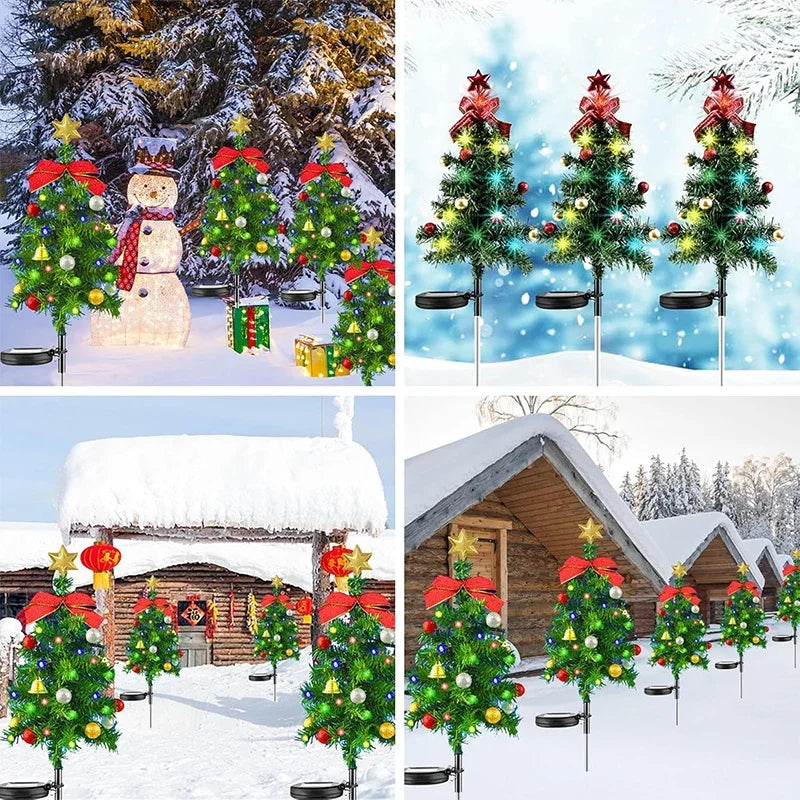Solar LED Christmas Tree Lights – Waterproof Outdoor Garden Decor