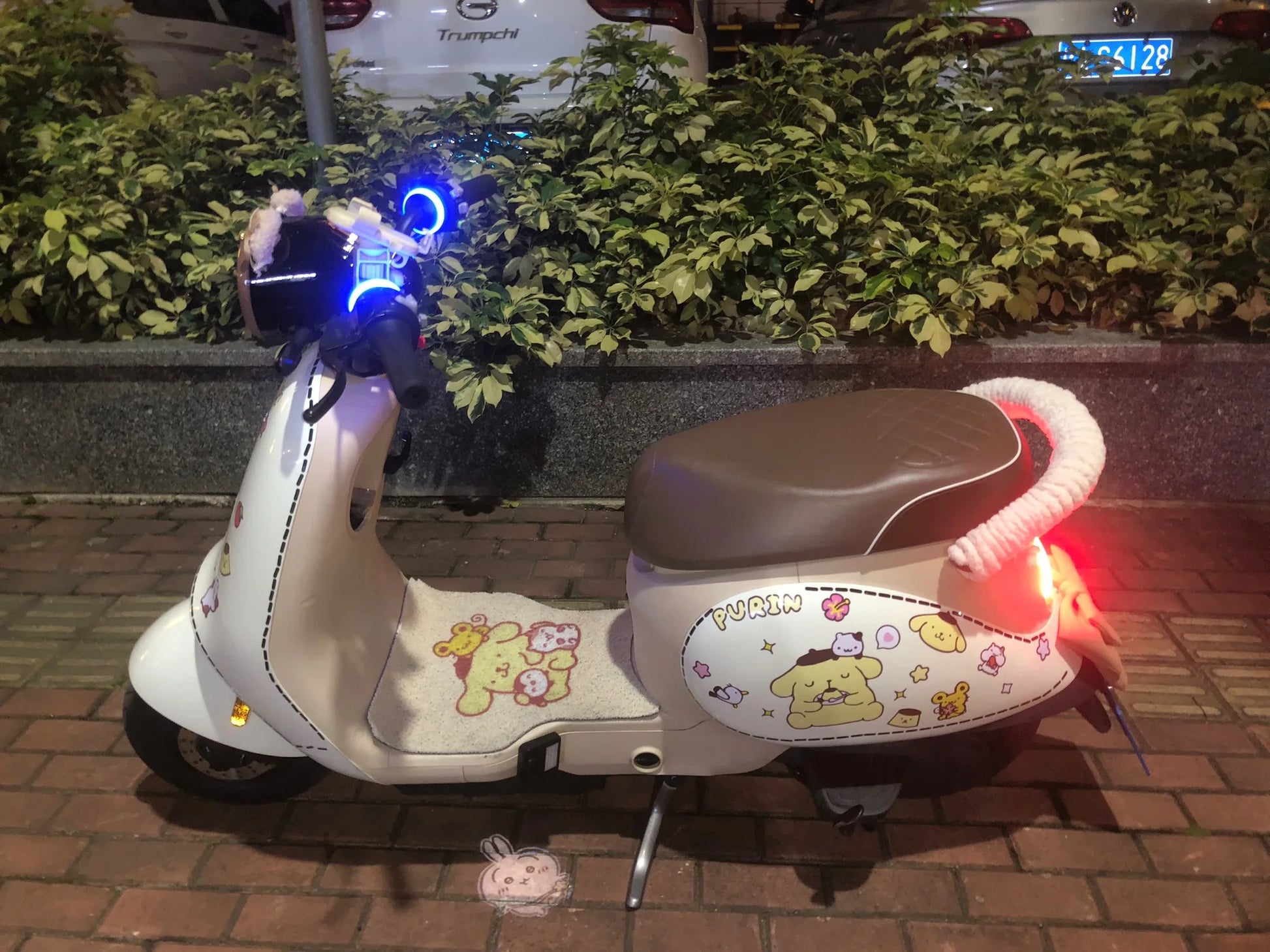 Cartoon Cute Chiikawa Welcome Light Car Door Projector Lamps Hd Ambient Light Induction Open the Door Projection