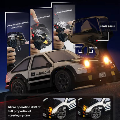 Mini AE86 RC Drift Car – High Speed Remote Racing Toy with Lights