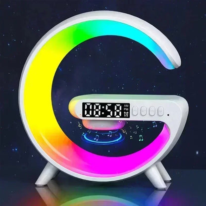 Wireless Charger Pad Stand Speaker RGB Night Light Fast Charging for Iphone Samsung Xiaomi Huawei