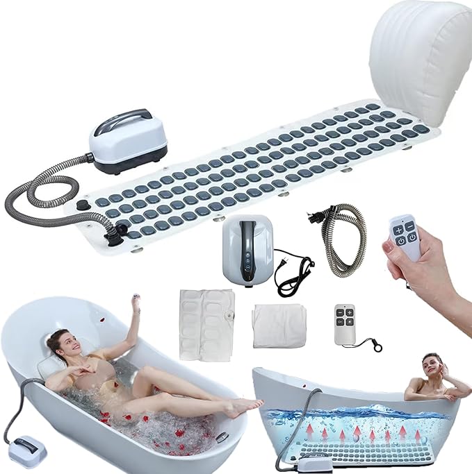 Electric Bubble Massage Mat – Relaxing Home Spa with Remote Control