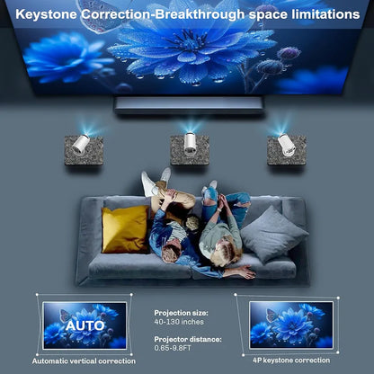 HY300 Pro 4K Projector – Portable Android WiFi Mini Home Cinema