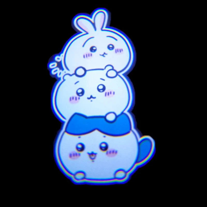 Cartoon Cute Chiikawa Welcome Light Car Door Projector Lamps Hd Ambient Light Induction Open the Door Projection