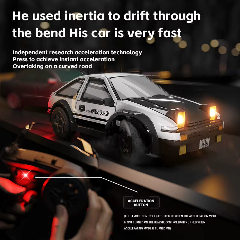 Mini AE86 RC Drift Car – High Speed Remote Racing Toy with Lights