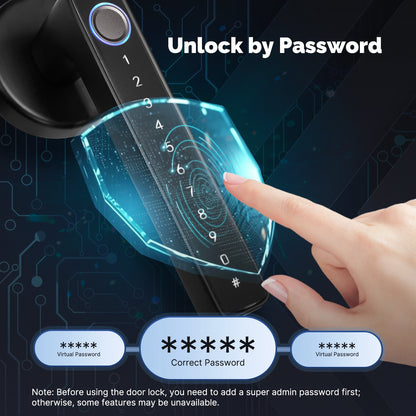 Tuya Smart Door Lock – Fingerprint, Passcode & App Control for Home & Office