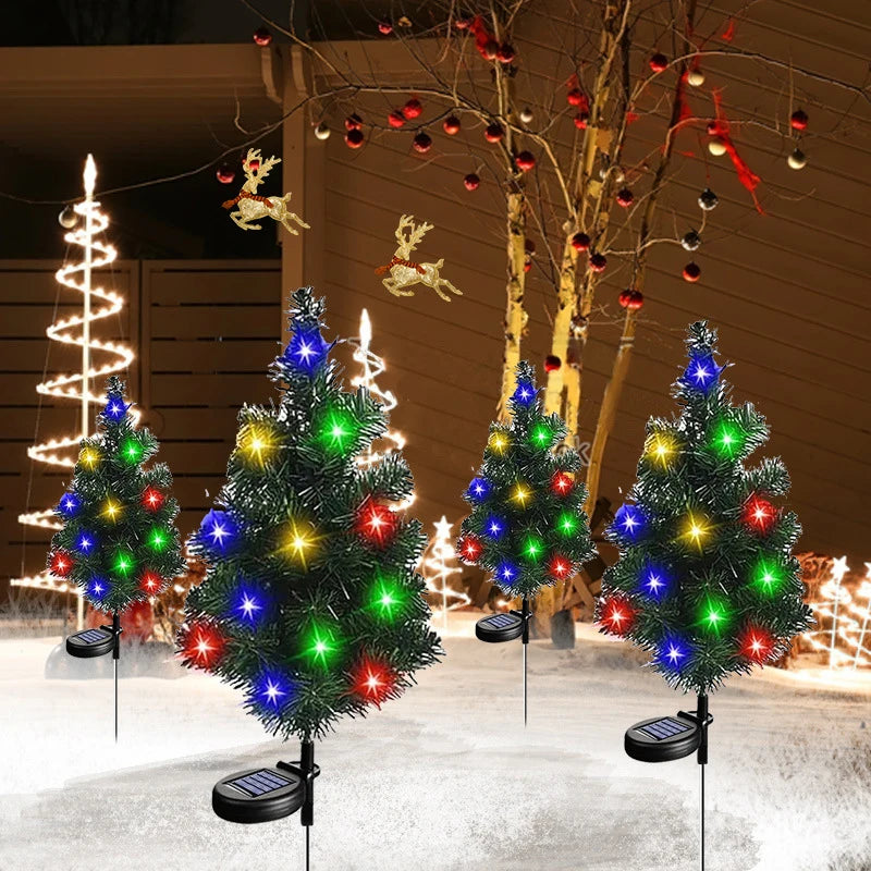 Solar LED Christmas Tree Lights – Waterproof Outdoor Garden Decor