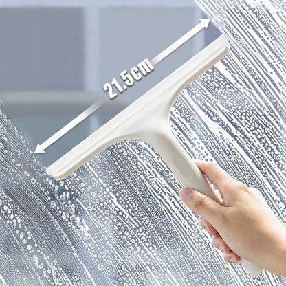 3-in-1 Window Cleaner – Squeegee, Spray & Microfiber Scrub Tool