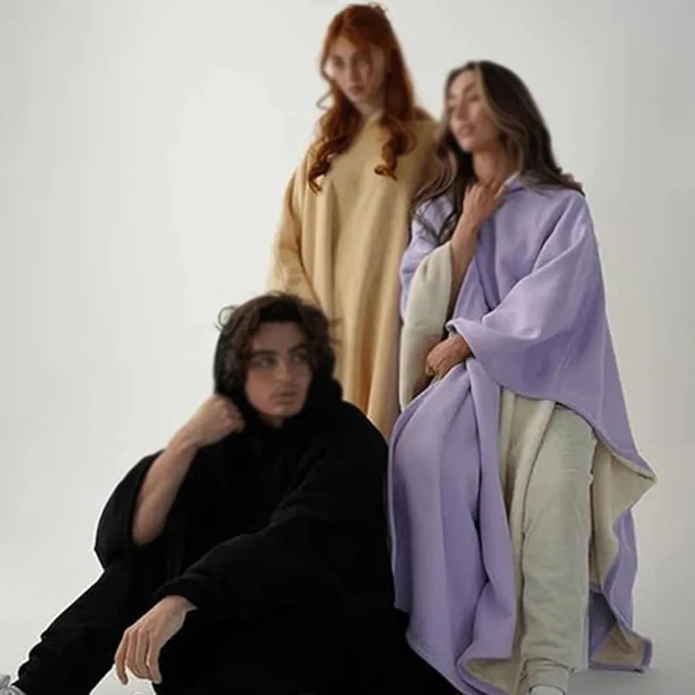 New Good Quality Indio Cloak Hoodie Blanket Punk Loose Men Sweatshirt Casual Solid Color with Hat Male Tops UNISEX