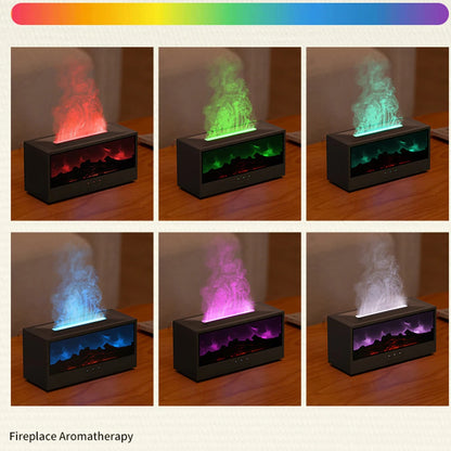 Simulation Fireplace Flame Air Humidifier USB Aroma Essential Oil Diffuser for Home Room Fragrance Electric Aromatherapy Difusor