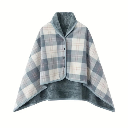Wearable Flannel Blanket – Soft Shawl for Office & Lazy Days