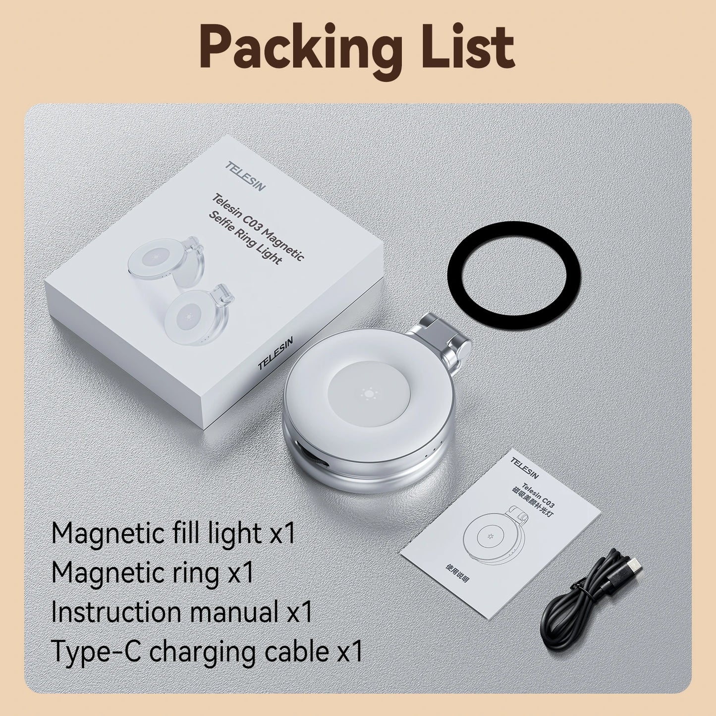 Mini Magnetic Selfie Ring Light – Clip-On Glow for Perfect Shots Anywhere