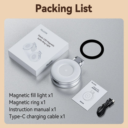 Mini Magnetic Selfie Ring Light – Clip-On Glow for Perfect Shots Anywhere
