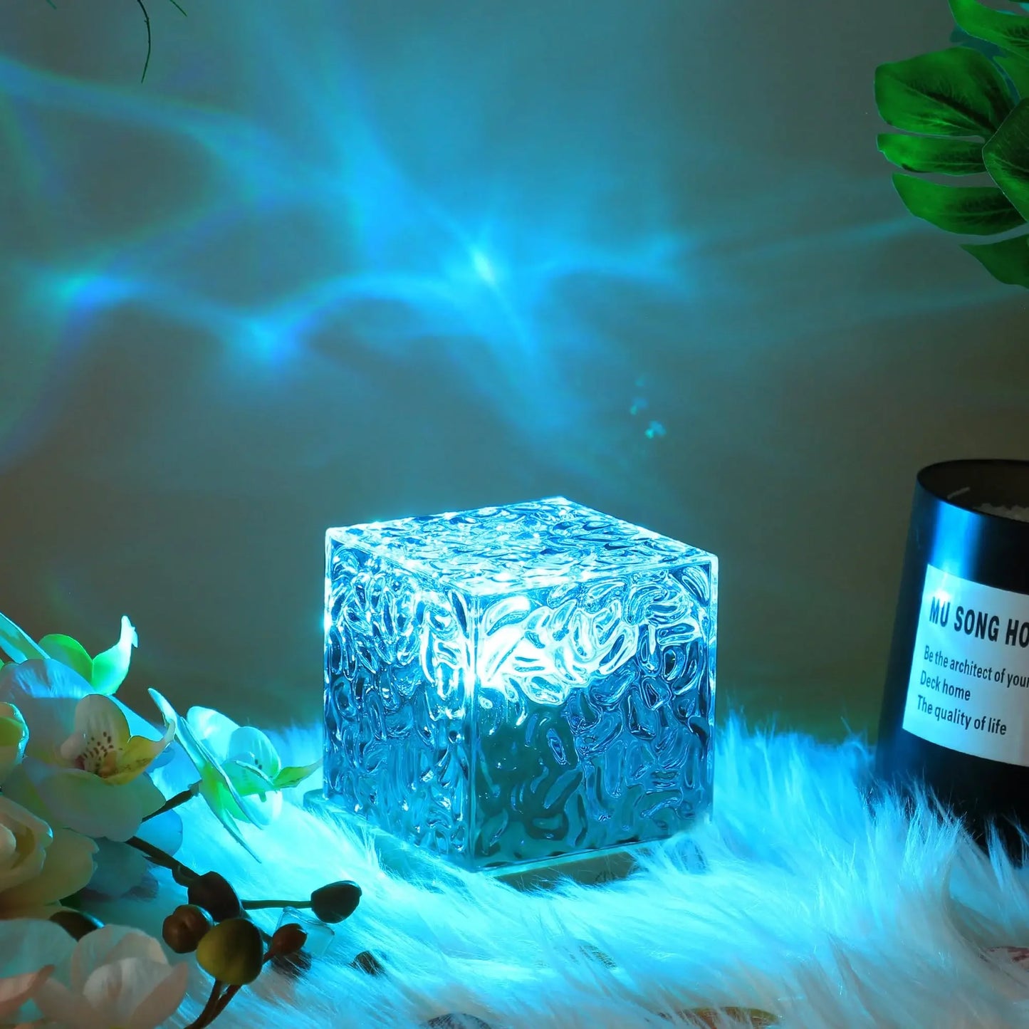 Ocean Ripple Projector Lamp – 16-Color Rotating Night Light for Dreamy Decor 🌊✨