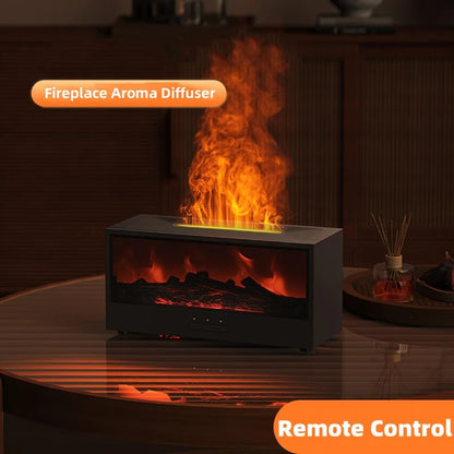 Simulation Fireplace Flame Air Humidifier USB Aroma Essential Oil Diffuser for Home Room Fragrance Electric Aromatherapy Difusor
