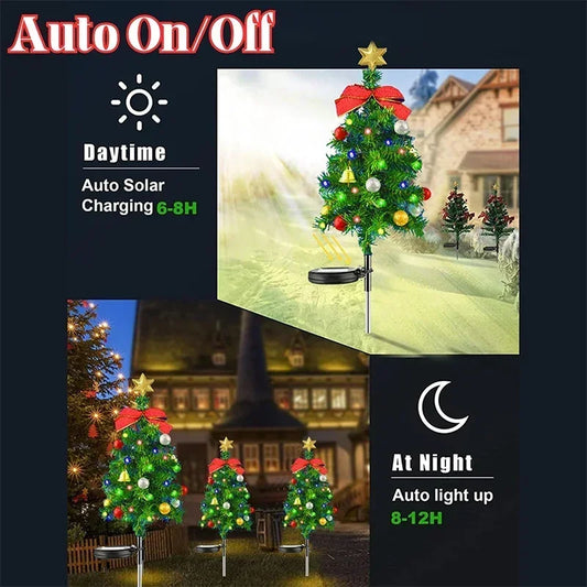 Solar LED Christmas Tree Lights – Waterproof Outdoor Garden Decor