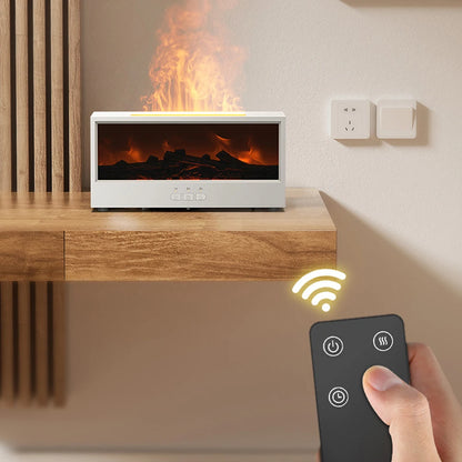 Simulation Fireplace Flame Air Humidifier USB Aroma Essential Oil Diffuser for Home Room Fragrance Electric Aromatherapy Difusor