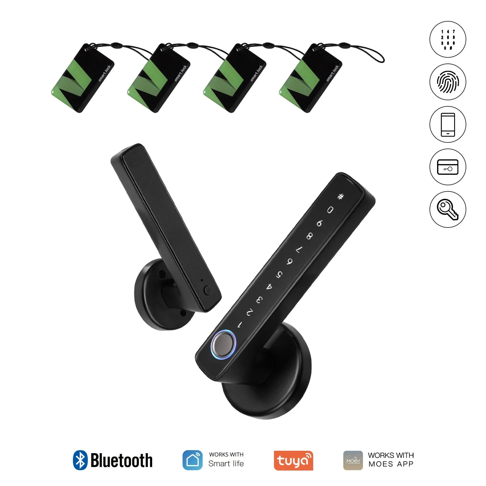 Tuya Smart Door Lock – Fingerprint, Passcode & App Control for Home & Office