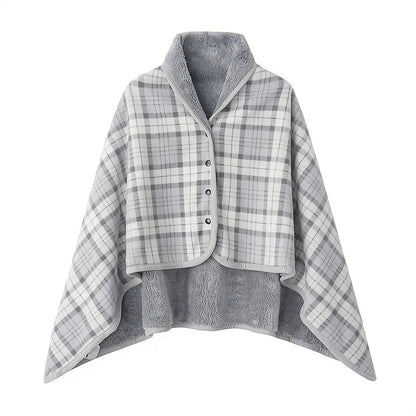 Wearable Flannel Blanket – Soft Shawl for Office & Lazy Days