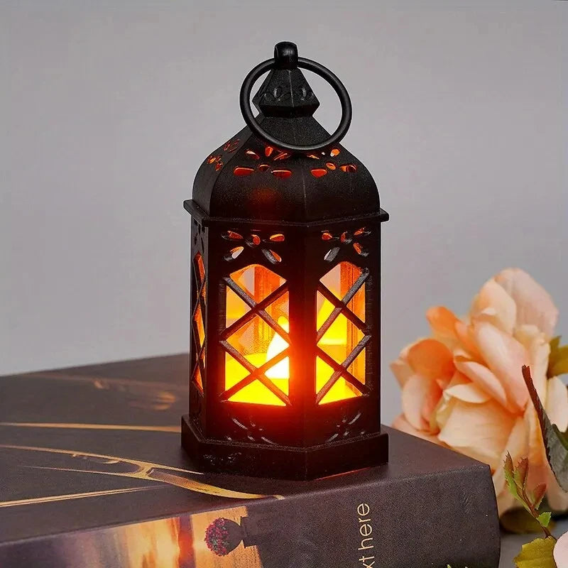 Retro Hexagonal LED Lamp – Cozy Wind-Candle Glow for Home & Gifts🕯️✨